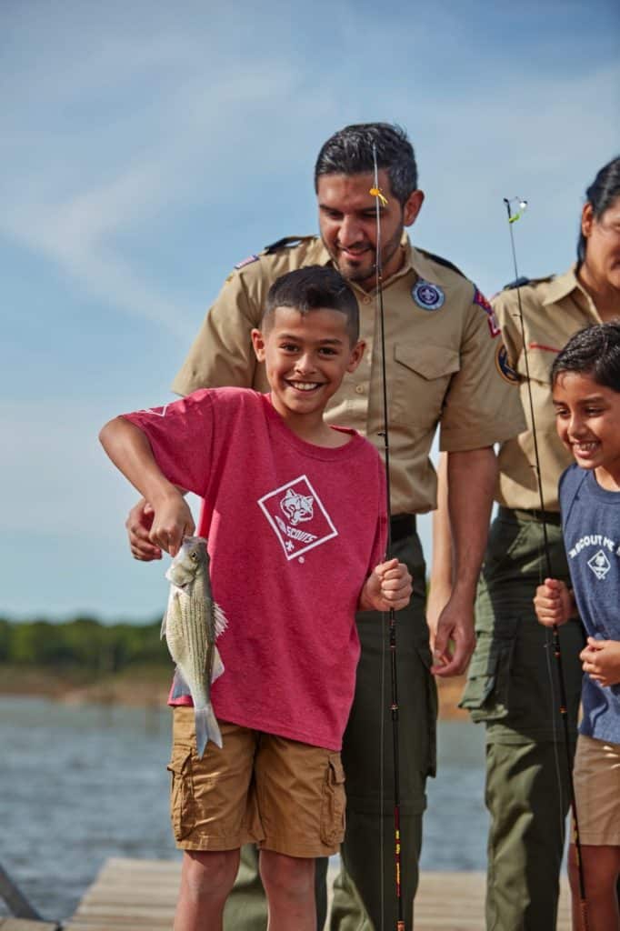 Cub Scouts fishing