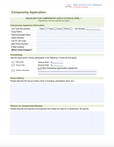 Campership Application